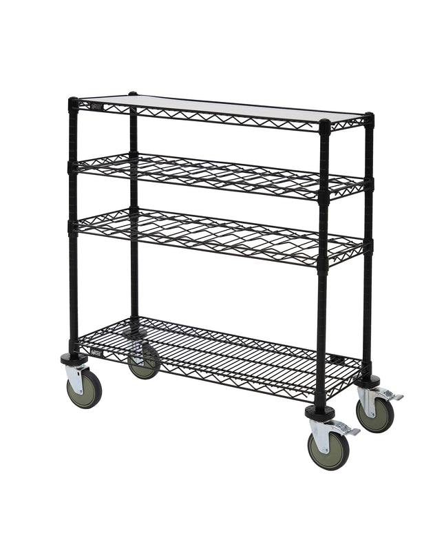 Xe Đẩy Tráng Miệng Chữ Nhật Quantum Food Service Thiết Kế Nhiều Tầng - Màu Đen (WRC-1448WSBK)