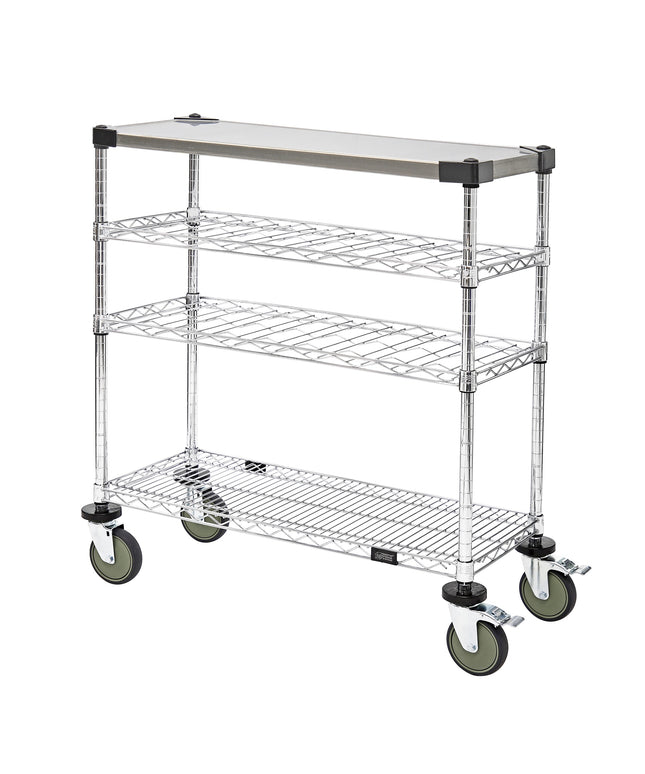 Xe Đẩy Tráng Miệng Chữ Nhật Quantum Food Service Thiết Kế Nhiều Tầng - Mạ Crôm (WRC-1448WSC-1SS)