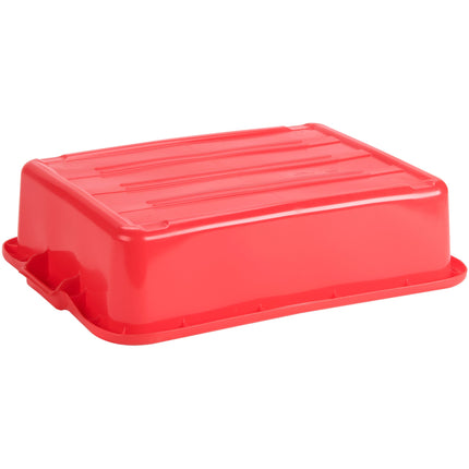 Hộp đựng thực phẩm / khay bàn dọn nhựa polypropylene Vollrath 1521-C02 Traex Color-Mate màu đỏ - 51 x 38 x 13 cm