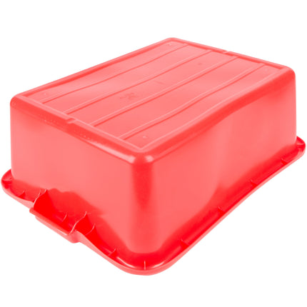 Hộp đựng thực phẩm / khay bàn dọn nhựa polypropylene Vollrath 1527-C02 Traex Color-Mate màu đỏ - 51 x 38 x 18 cm