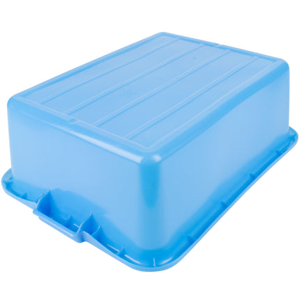 Hộp đựng thực phẩm / khay bàn dọn nhựa polypropylene Vollrath 1527-C04 Traex Color-Mate màu xanh dương - 51 x 38 x 18 cm