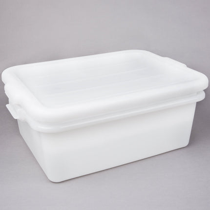 Bộ hộp đựng thực phẩm kèm khay thoát nước và nắp màu trắng Vollrath Traex® Color-Mate™ 1501-C05 50,8 x 38,1 x 15,2 cm - 