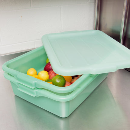 Bộ hộp đựng thực phẩm kèm khay thoát nước và nắp màu xanh lá Vollrath Traex® Color-Mate™ 1501-C19 50,8 x 38,1 x 15,2 cm 