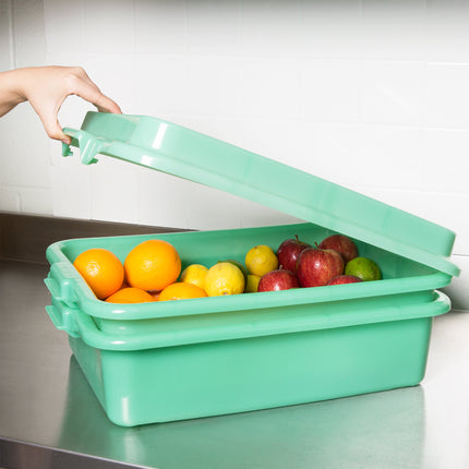 Bộ hộp đựng thực phẩm kèm khay thoát nước và nắp màu xanh lá Vollrath Traex® Color-Mate™ 1551-C19 57,1 x 39,7 x 19,1 cm 