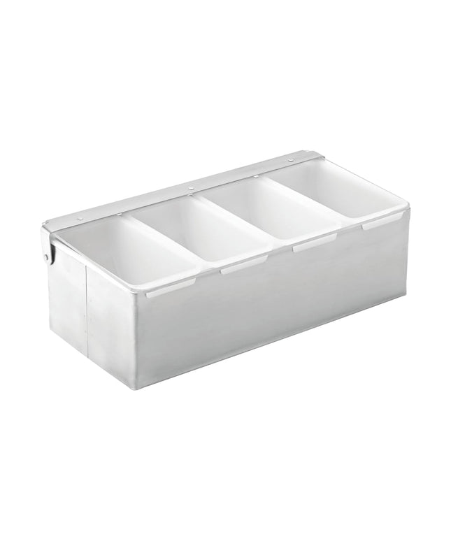 Khay Đựng Garnish Quầy Bar Steelite UF91102 4 Ngăn - Nắp Phẳng Bản Lề