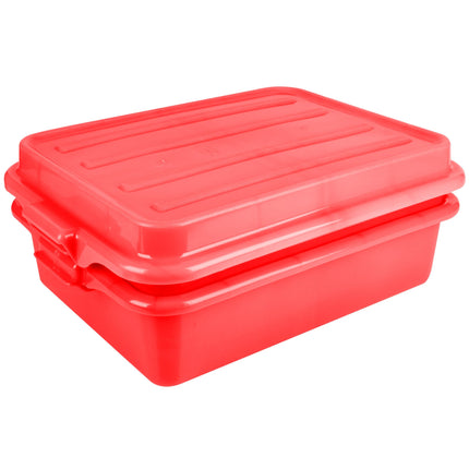 Bộ hộp đựng thực phẩm kèm khay thoát nước và nắp màu đỏ Vollrath Traex® Color-Mate™ 1551-C02 57,1 x 39,7 x 19,1 cm - Bộ