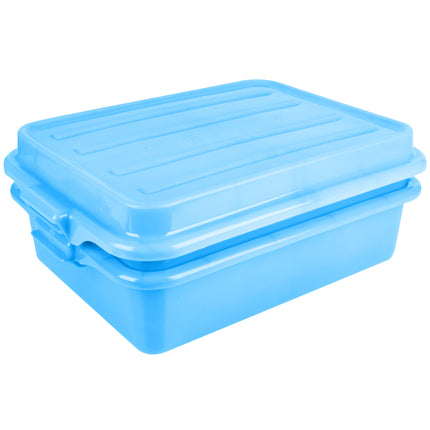 Bộ hộp đựng thực phẩm kèm khay thoát nước và nắp màu xanh dương Vollrath Traex® Color-Mate™ 1551-C04 57,1 x 39,7 x 19,1 