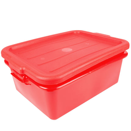 Bộ hộp đựng thực phẩm kèm khay thoát nước và nắp màu đỏ Vollrath Traex® Color-Mate™ 1505-C02 50,8 x 38,1 x 20,3 cm - Bộ