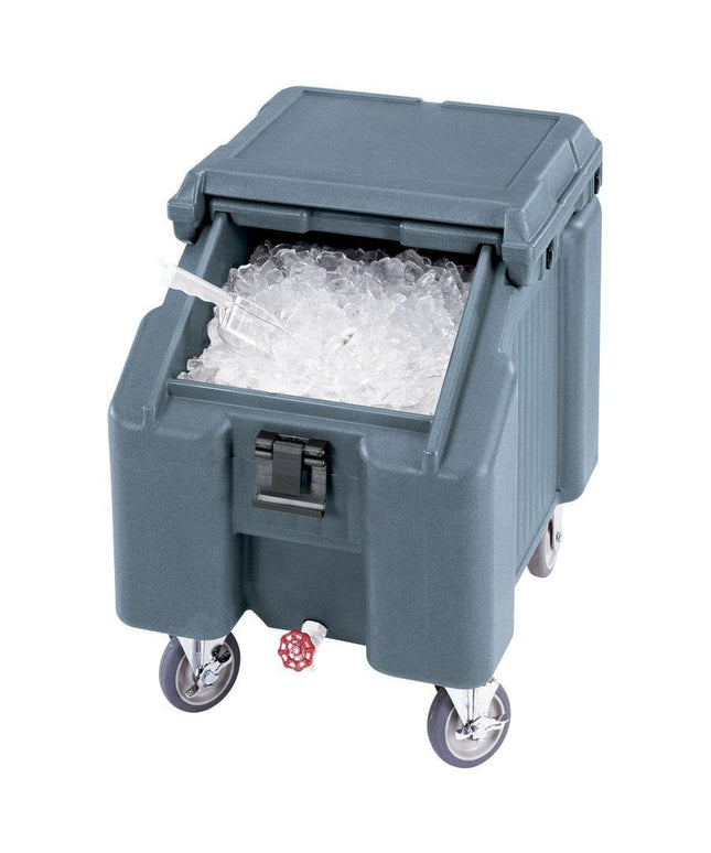 Thùng đá di động Cambro ICS100L401 SlidingLid™ xanh xám di động thùng đá - 45,4 kg dung tích
