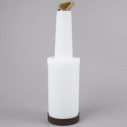 Bình đựng và rót Carlisle PS601N01 Store 'N Pour 946 ml trắng vòi và nắp nâu