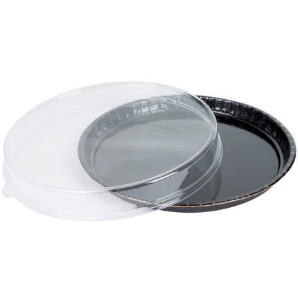 Khay pizza/bánh quy mang đi an toàn lò Solut 68155-CP 33 cm, đen, có nắp - Thùng 25 cái