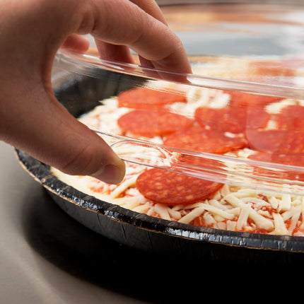 Khay pizza/bánh quy mang đi an toàn lò Solut 68155-CP 33 cm, đen, có nắp - Thùng 25 cái