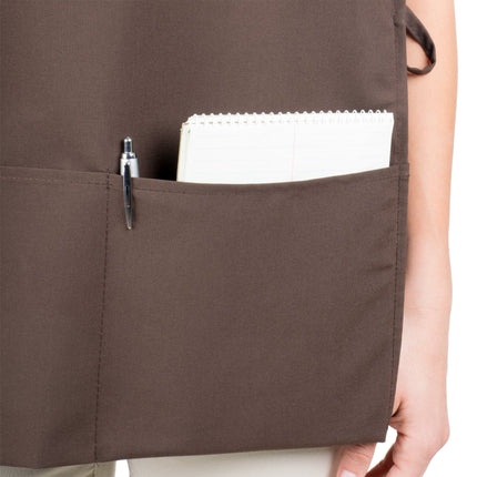Tạp dề cobbler poly-cotton màu nâu Intedge 73,7 x 44,5 cm