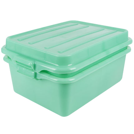 Bộ hộp đựng thực phẩm kèm khay thoát nước và nắp màu xanh lá Vollrath Traex® Color-Mate™ 1535-C19 50,8 x 38,1 x 17,8 cm 