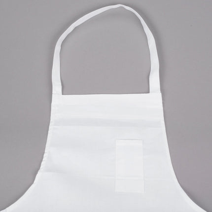 Tạp dề yếm vải poly-cotton tiết kiệm có thể tùy chỉnh Chef Revival trắng, 1 túi