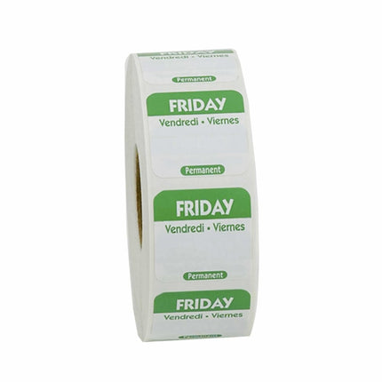 Nhãn Bảo Quản Thực Phẩm Vuông Vĩnh Viễn National Checking Company 2.5 x 2.5 cm Thứ Bảy Cam (P106R)