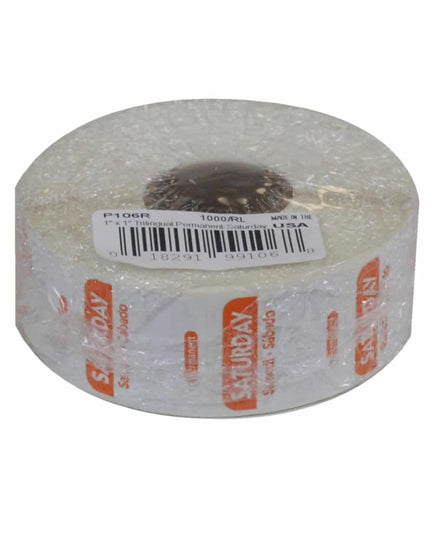 Nhãn Bảo Quản Thực Phẩm Vuông Vĩnh Viễn National Checking Company 2.5 x 2.5 cm Thứ Bảy Cam (P106R)