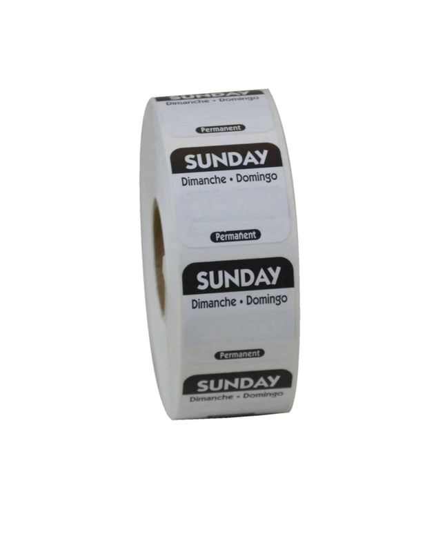 Nhãn Bảo Quản Thực Phẩm Vuông Vĩnh Viễn National Checking Company P107R Chủ Nhật 2.5 x 2.5 cm Đen
