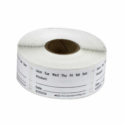 Nhãn Bảo Quản Thực Phẩm National Checking Company RP12R 2.5 x 5.1 cm Trắng