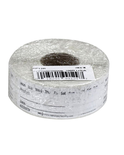 Nhãn Bảo Quản Thực Phẩm National Checking Company RP12R 2.5 x 5.1 cm Trắng