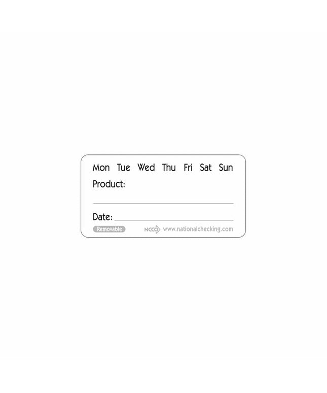 Nhãn Bảo Quản Thực Phẩm National Checking Company RP12R 2.5 x 5.1 cm Trắng