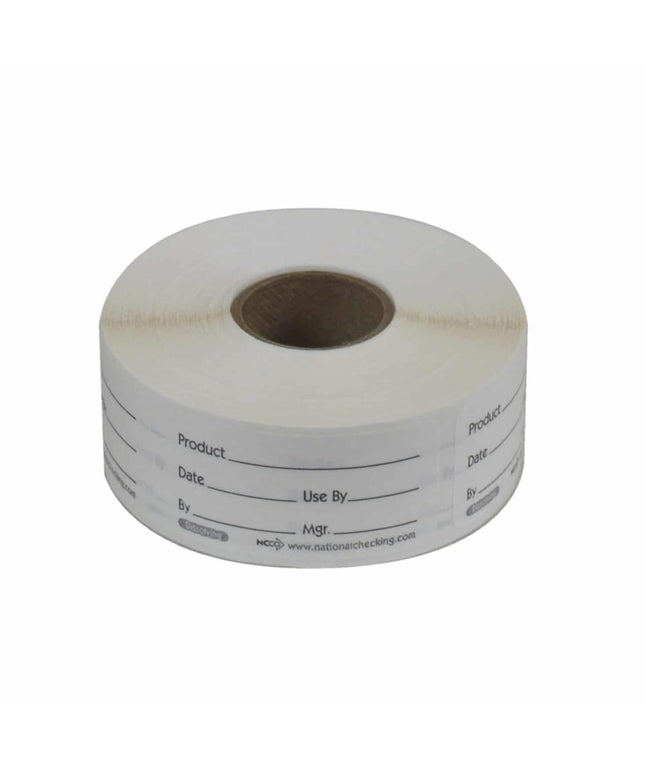Nhãn Bảo Quản Thực Phẩm Chữ Nhật Tan Trong Nước National Checking Company DP12R 2.5 x 5.1 cm Trắng