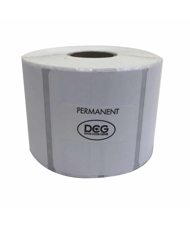 Nhãn Dán Thực Phẩm Chữ Nhật Vĩnh Viễn National Checking Company Datecode Genie® DCG-P21-4 2.5 cm x 5.1 cm Trắng