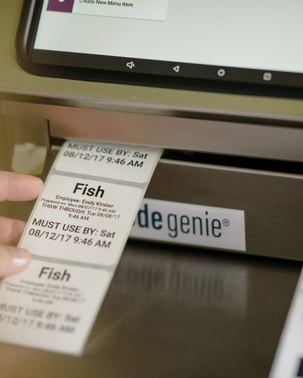 Nhãn Bảo Quản Thực Phẩm Vuông Datecode Genie® DuraPeel™ National Checking Company DCG-DP22-4 5.1 x 5.1 cm Trắng