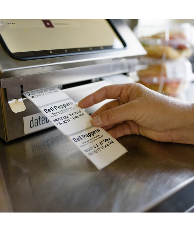 Nhãn Dán Thực Phẩm Vuông Tan Được National Checking Company Datecode Genie® DCG-D22-4 5.1 cm x 5.1 cm Trắng