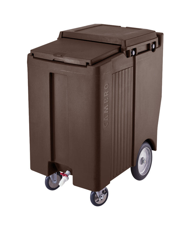 Thùng đá di động nắp trượt Cambro ICS200TB131 SlidingLid màu nâu sẫm - dung tích 91 kg mẫu cao