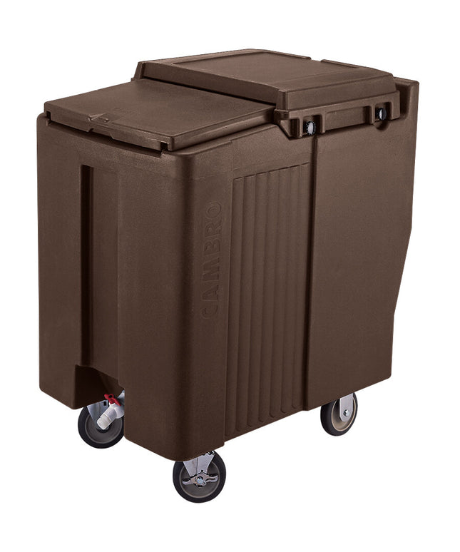 Thùng đá di động Cambro ICS125T131 SlidingLid nâu sẫm 57 kg kiểu cao