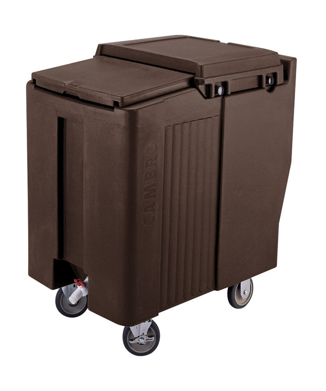 Thùng đá di động nắp trượt cao Cambro ICS175T131 SlidingLid 79 kg - Màu nâu đậm
