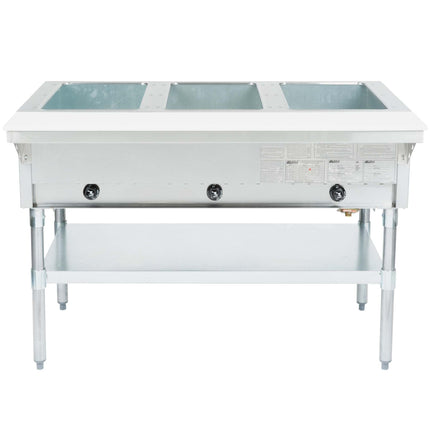 Bàn hâm nóng gas propan Eagle Group HT3 ba khay 10.500 BTU - Giếng mở