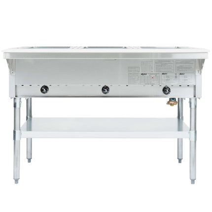Bàn hâm nóng gas propan Eagle Group HT3 ba khay 10.500 BTU - Giếng mở