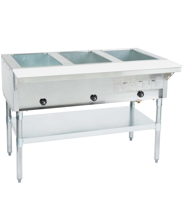 Bàn hâm nóng gas propan Eagle Group HT3 ba khay 10.500 BTU - Giếng mở