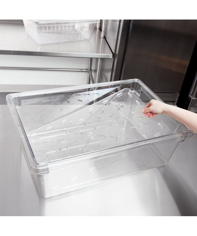 Khay lọc nước cho hộp đựng thực phẩm nhựa polycarbonate trong suốt Cambro Camwear 1826DSCW135 55 x 36 cm