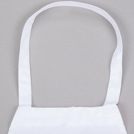 Tạp dề yếm dài vải poly-cotton có thể tùy chỉnh Chef Revival trắng, 1 túi