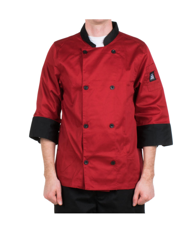 Áo bếp tay lửng unisex đỏ cà chua tùy chỉnh Chef Revival Bronze Cool Crew Fresh J134 - 2X