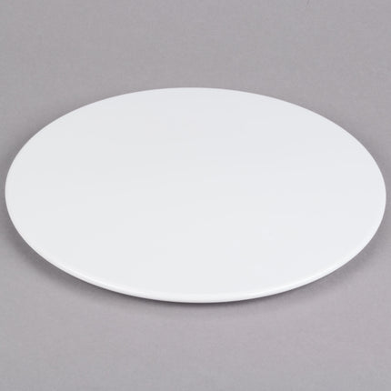 Đĩa melamine phẳng Elite Global Solutions M114 On a Pedestal 28 cm tròn trắng