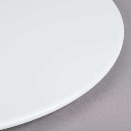 Đĩa melamine phẳng Elite Global Solutions M114 On a Pedestal 28 cm tròn trắng