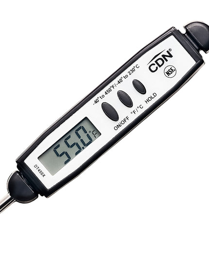 Nhiệt Kế Bỏ Túi Điện Tử CDN Que Đo 7 cm, -40 Đến 450°F, Màu Đen (DT450X)
