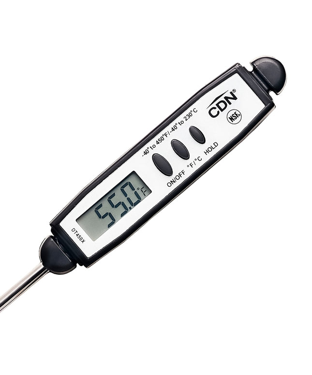 Nhiệt Kế Bỏ Túi Điện Tử CDN Que Đo 7 cm, -40 Đến 450°F, Màu Đen (DT450X)