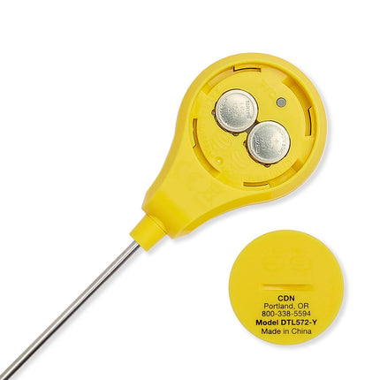 CDN Nhiệt Kế Kỹ Thuật Số Bỏ Túi Cọc 10.9 cm, -40 Đến 572°F, Màu Vàng (DTL572-Y)
