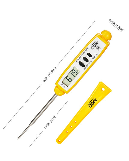Nhiệt Kế Bỏ Túi Kỹ Thuật Số CDN Cọng 7 cm, -40 Đến 450°F, Màu Vàng (DTT450)