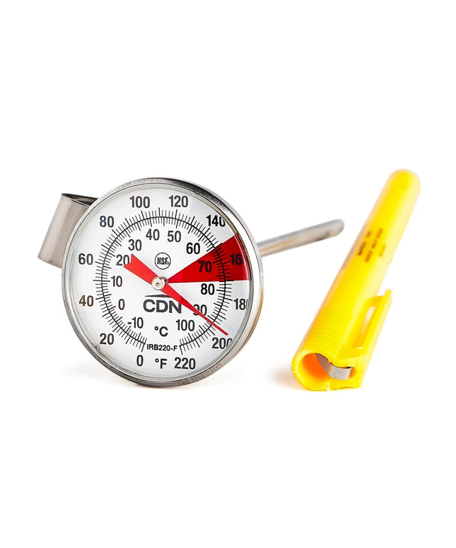 Nhiệt Kế Đánh Sữa Mặt Đồng Hồ CDN 3.8 cm Cần 12.7 cm, 0 Đến 220°F (IRB220-F)