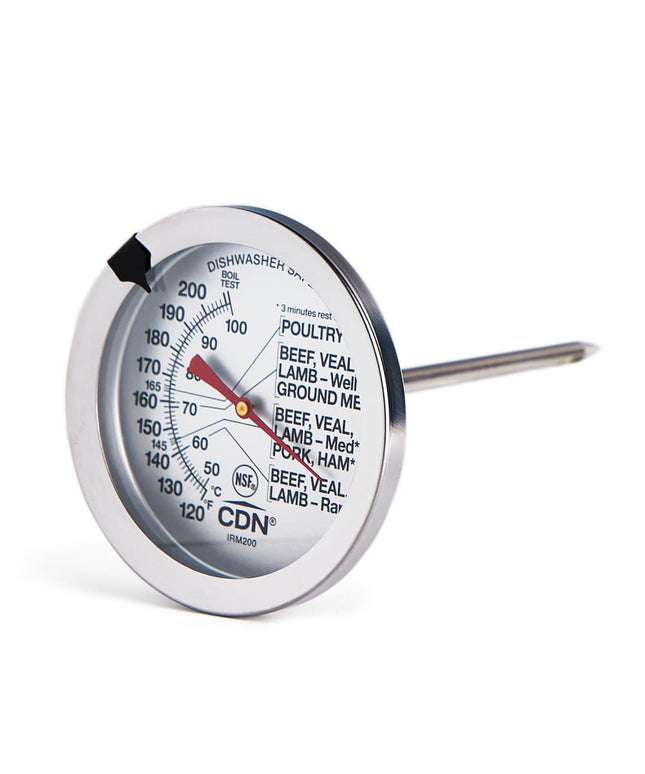 Nhiệt Kế Thịt CDN Mặt Đồng Hồ 5.1 cm Que 12.7 cm, 120 Đến 200°F (IRM200)