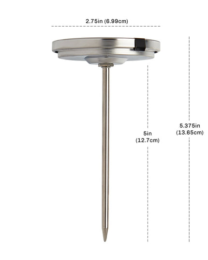 Nhiệt Kế Thịt CDN Mặt Đồng Hồ 5.1 cm Que 12.7 cm, 120 Đến 200°F (IRM200)