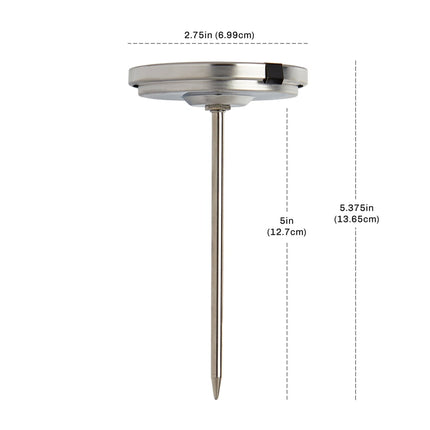 Nhiệt Kế Thịt CDN Mặt Đồng Hồ 5.1 cm Que 12.7 cm, 120 Đến 200°F (IRM200)