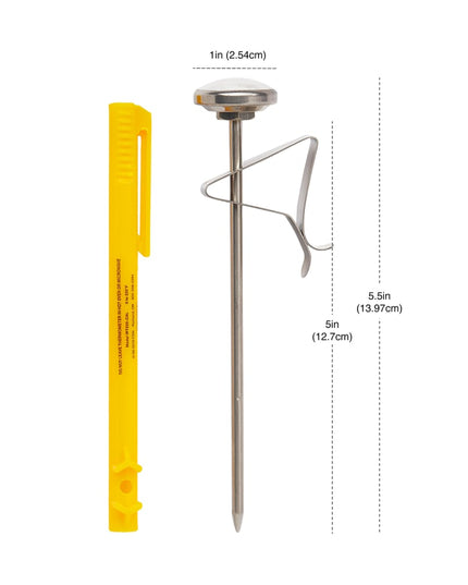 Nhiệt Kế Tạo Bọt CDN Mặt Số 2.5 cm Thân 12.7 cm, 0 Đến 220°F (IRT220-F)