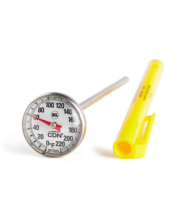 Nhiệt Kế Nấu Ăn Đồng Hồ CDN 2.5 cm Que 12.7 cm, 0 Đến 220°F (IRT220-X2)